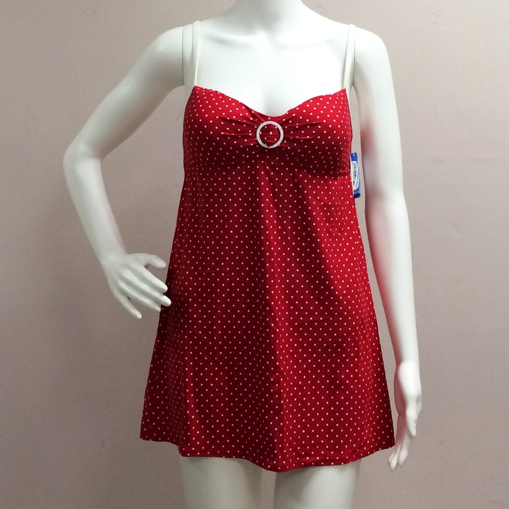 Nautica Red Dress Swimsuit Size 10 NWT